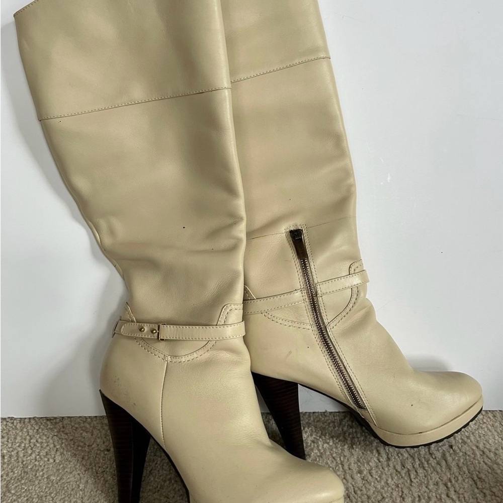 Colin Stuart Beige Heeled Boots